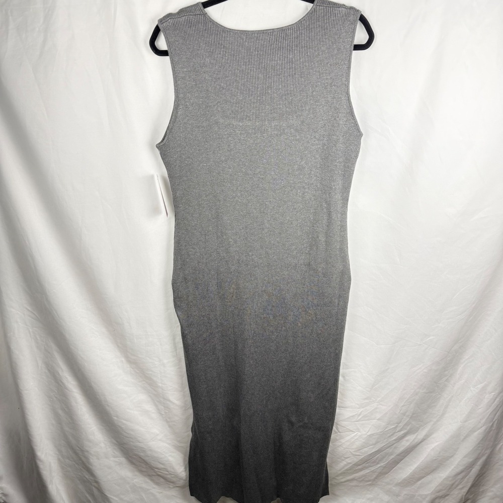 NEW Kindred Bravely Gray Ribbed Nursing‎ Maternity Midi Dress 1X Capsule Minimal - Picture 5 of 8